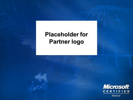 Placeholder for Partner logo. The Network Solution for Small Business Name Title Department Company.