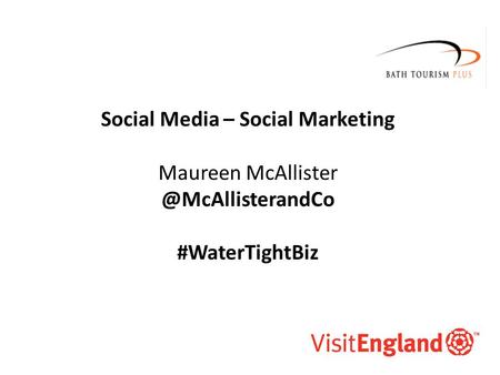 McAllister and Co Social Media – Social Marketing Maureen #WaterTightBiz.