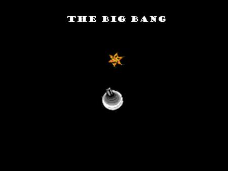 The Big bANG. The big bang It is thought that the universe started as a infinitely small dense ball of fire which expanded and formed the universe as.