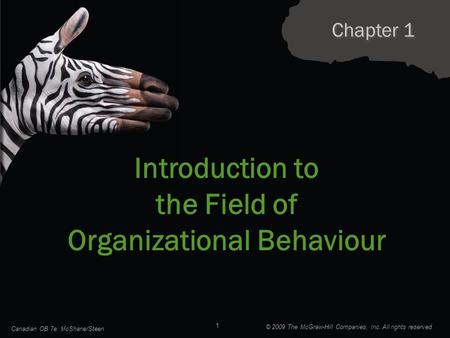 Introduction to the Field of Organizational Behaviour
