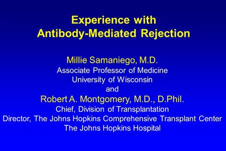 Antibody-Mediated Rejection