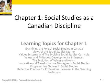 Chapter 1: Social Studies as a Canadian Discipline