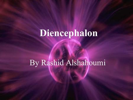 Diencephalon By Rashid Alshahoumi.