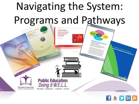 Navigating the System: Programs and Pathways. Understanding the Context My field of work – Essential skills required in my current field of work My personal.
