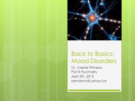 Back to Basics: Mood Disorders