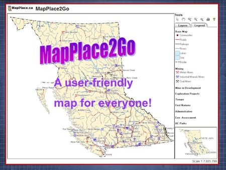 A user-friendly map for everyone!. Introductory Page with Help Presentation.