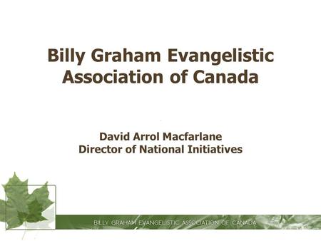 Billy Graham Evangelistic Association of Canada