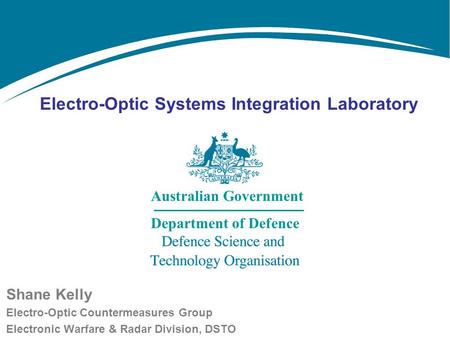 Electro-Optic Systems Integration Laboratory