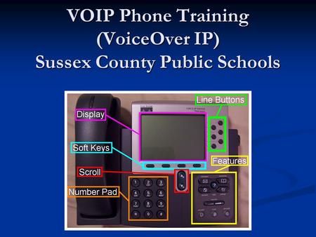 VOIP Phone Training (VoiceOver IP) Sussex County Public Schools.