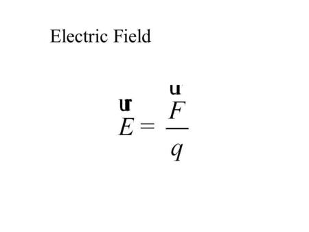 Electric Field.