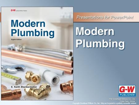 Contents Section 1—Introduction to Plumbing Section 2—Plumbing Systems
