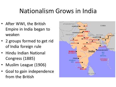 Nationalism Grows in India