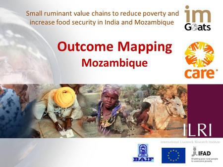 Small ruminant value chains to reduce poverty and increase food security in India and Mozambique Outcome Mapping Mozambique.