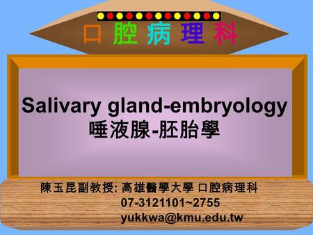 Salivary gland-embryology