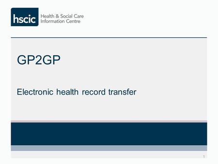 GP2GP Electronic health record transfer 1. What is GP2GP? GP2GP is a software application that can be used to transfer a patient’s electronic health record.