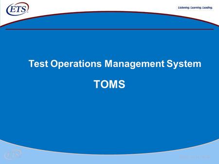 Test Operations Management System