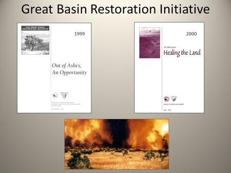 Great Basin Restoration Initiative 19992000. GBRI Field Office to On-the Ground Project.