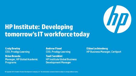 HP Institute: Developing tomorrow’s IT workforce today