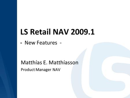 LS Retail NAV New Features -
