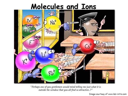Molecules and Ions Image courtesy of www.lab-initio.com.