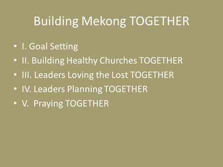 Building Mekong TOGETHER
