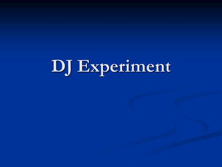DJ Experiment. REST TIRED AWAKE DREAM SNORE BED.