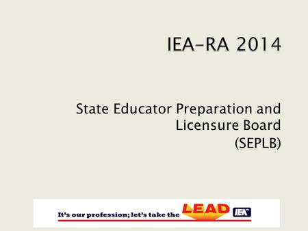 State Educator Preparation and Licensure Board (SEPLB)