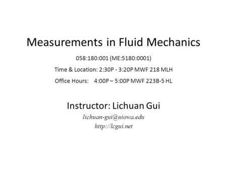 Instructor: Lichuan Gui