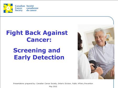Fight Back Against Cancer: Screening and Early Detection