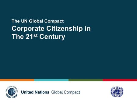 The UN Global Compact  Corporate Citizenship in