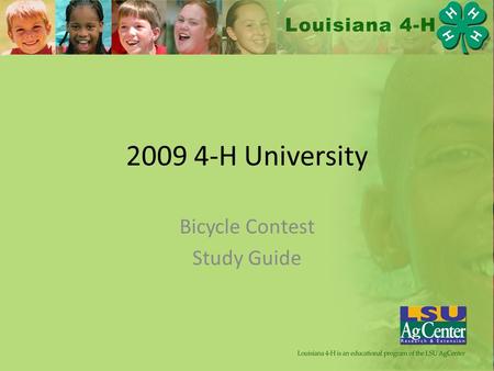 2009 4-H University Bicycle Contest Study Guide. Identification: Brakes.