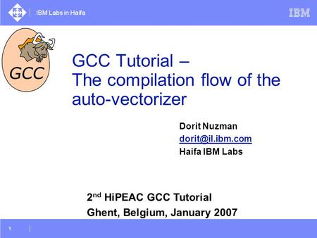 GCC Tutorial – The compilation flow of the auto-vectorizer