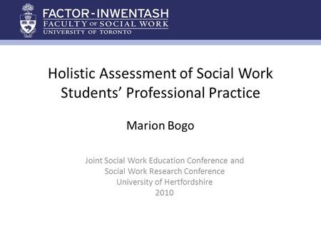 Joint Social Work Education Conference and