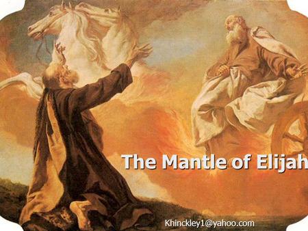 The Mantle of Elijah Question To obey is better than sacrifice, and to hearken than the fat of rams. (1 Samuel 15: 22.) Why is that?