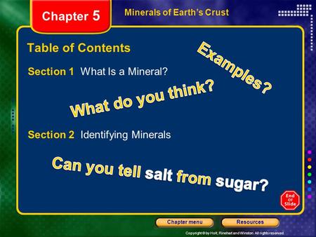 Can you tell salt from sugar?
