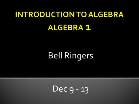 Bell Ringers Dec 9 - 13. Which equation represents a line that is perpendicular to this graph and passes through the point ( 2, 0) ? a. y = 3x - 6 b.