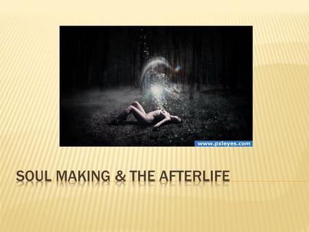 Soul Making & The Afterlife