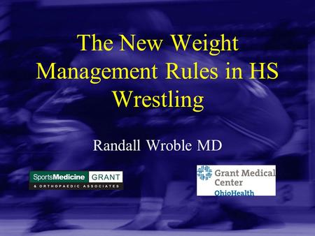 The New Weight Management Rules in HS Wrestling