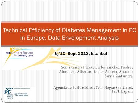 Technical Efficiency of Diabetes Management in PC in Europe