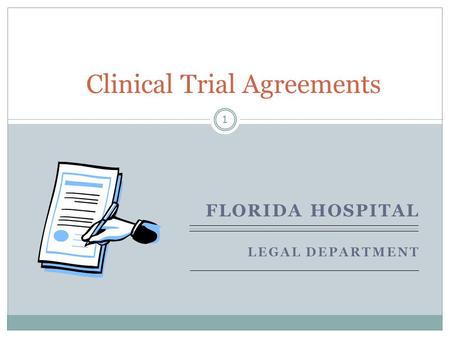 Clinical Trial Agreements
