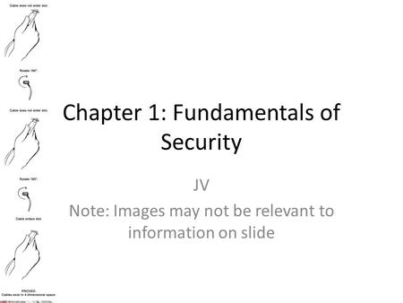 Chapter 1: Fundamentals of Security JV Note: Images may not be relevant to information on slide.