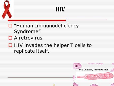 HIV “Human Immunodeficiency Syndrome” A retrovirus