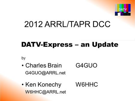 DATV-Express – an Update