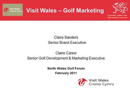 Visit Wales – Golf Marketing