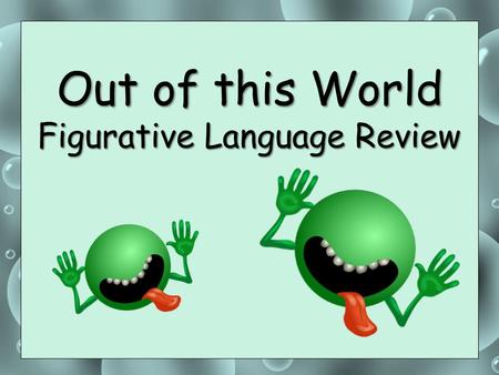 Out of this World Figurative Language Review