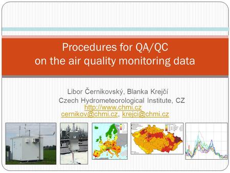 Procedures for QA/QC on the air quality monitoring data