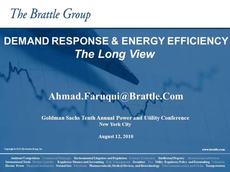 The Long View DEMAND RESPONSE & ENERGY EFFICIENCY