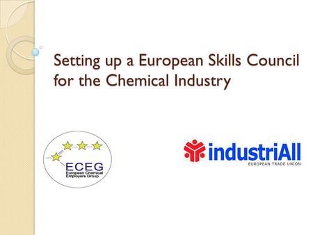 Setting up a European Skills Council for the Chemical Industry.
