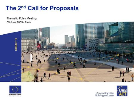The 2 nd Call for Proposals Thematic Poles Meeting 09 June 2009 - Paris.