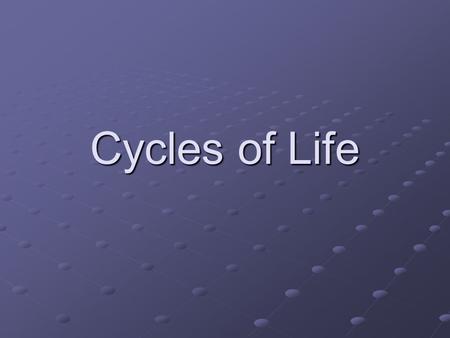 Cycles of Life.